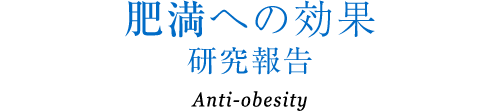 肥満への効果 研究報告 Anti-obesity